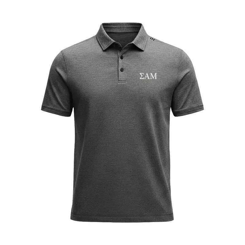 Sigma Alpha Mu Lululemon Evolution Short-Sleeve Polo - Heathered Black 1