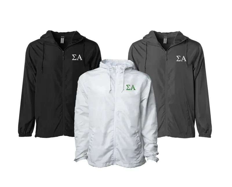 Sigma Alpha Windbreaker Jacket - Letters 1