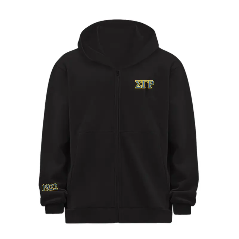 Sigma Gamma Rho 1922 Lululemon Steady State Full Zip Hoodie - Black 1
