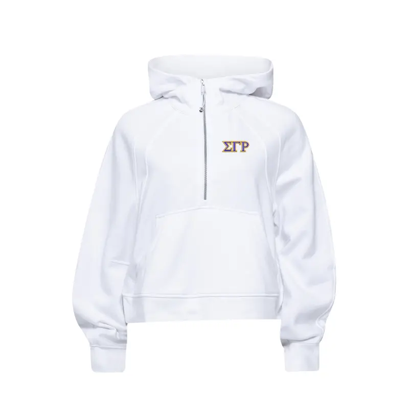 Sigma Gamma Rho Lululemon Scuba Oversized Half-Zip Hoodie - White 1