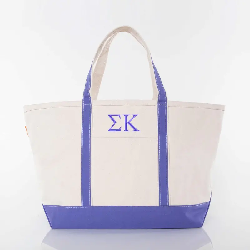 Sigma Kappa Large Canvas Tote Bag 1