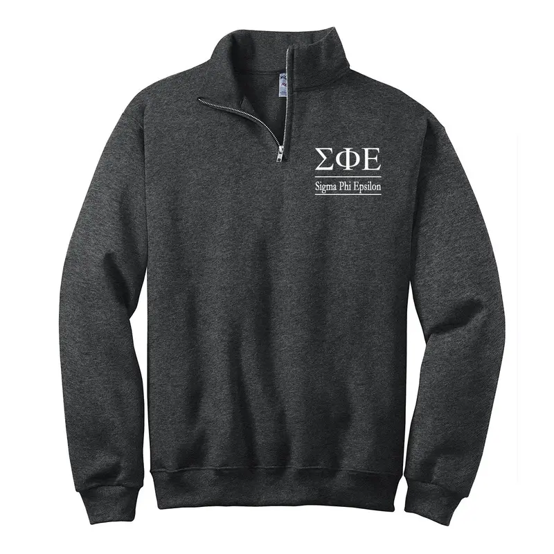 Sigma Phi Epsilon Quarter Zip Pullover Sweatshirt 1