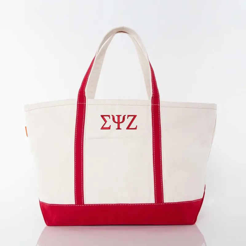 Sigma Psi Zeta Large Canvas Tote Bag 1