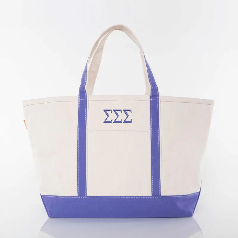 Sigma Sigma Sigma Large Canvas Tote Bag 1
