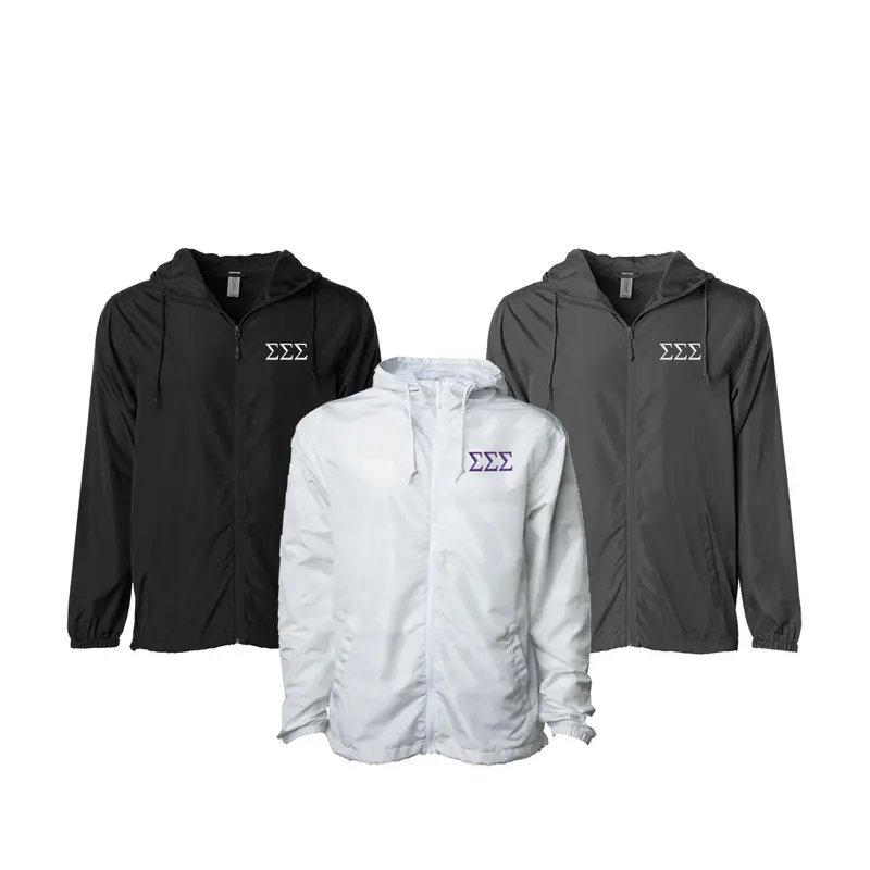Sigma Sigma Sigma Windbreaker Jacket - Letters 1