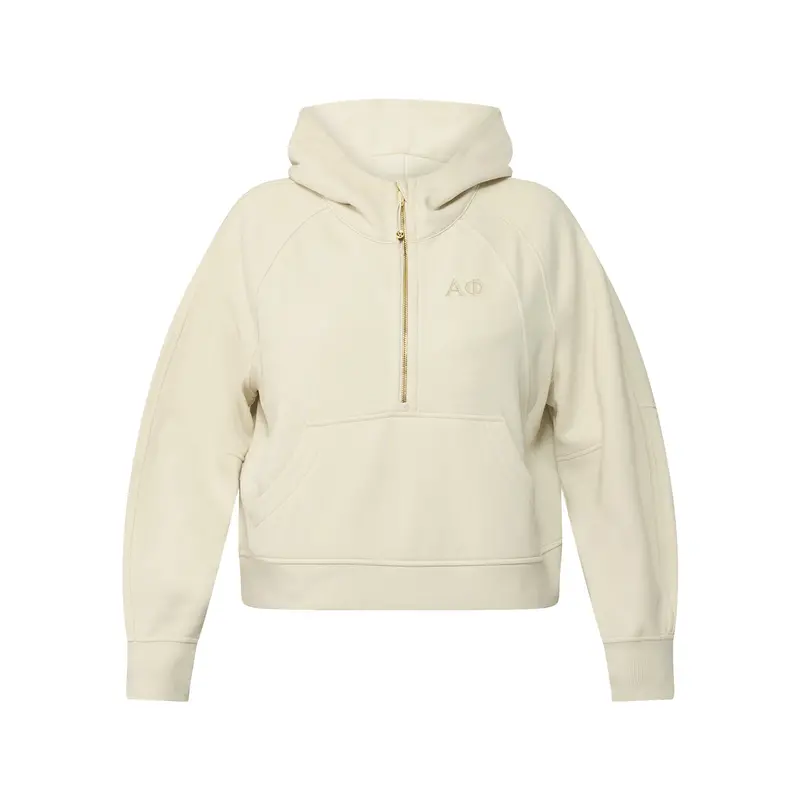 Sorority Letters Lululemon Scuba Hoodie - Light Ivory / Gold 1