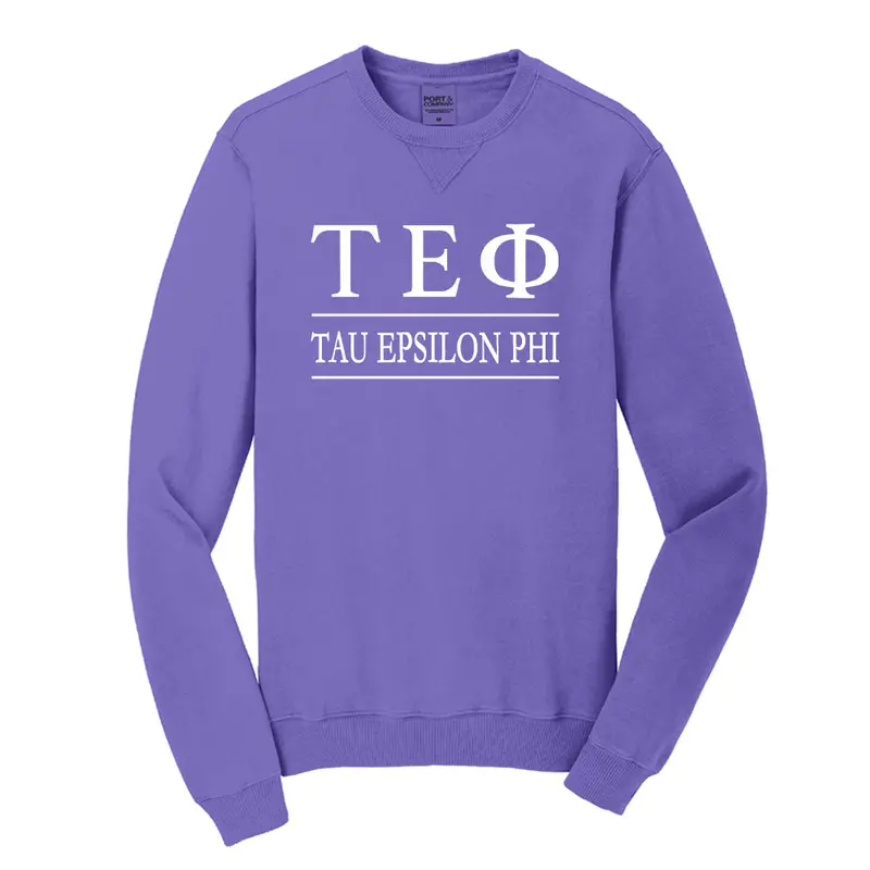 Tau Epsilon Phi Beach Washed Crewneck Sweatshirt 1