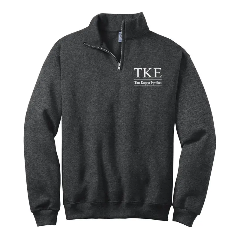 Tau Kappa Epsilon Quarter Zip Pullover Sweatshirt 1