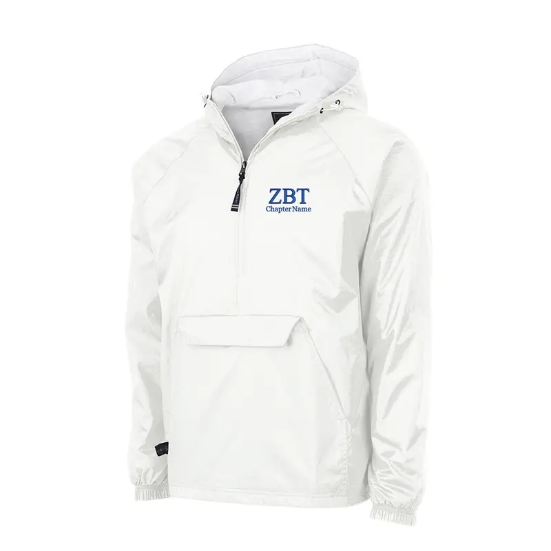 Zeta Beta Tau Flannel Lined Windbreaker - Chapter Name 1
