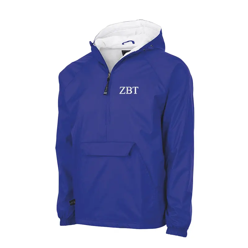 Zeta Beta Tau Flannel Lined Windbreaker - Letters 1