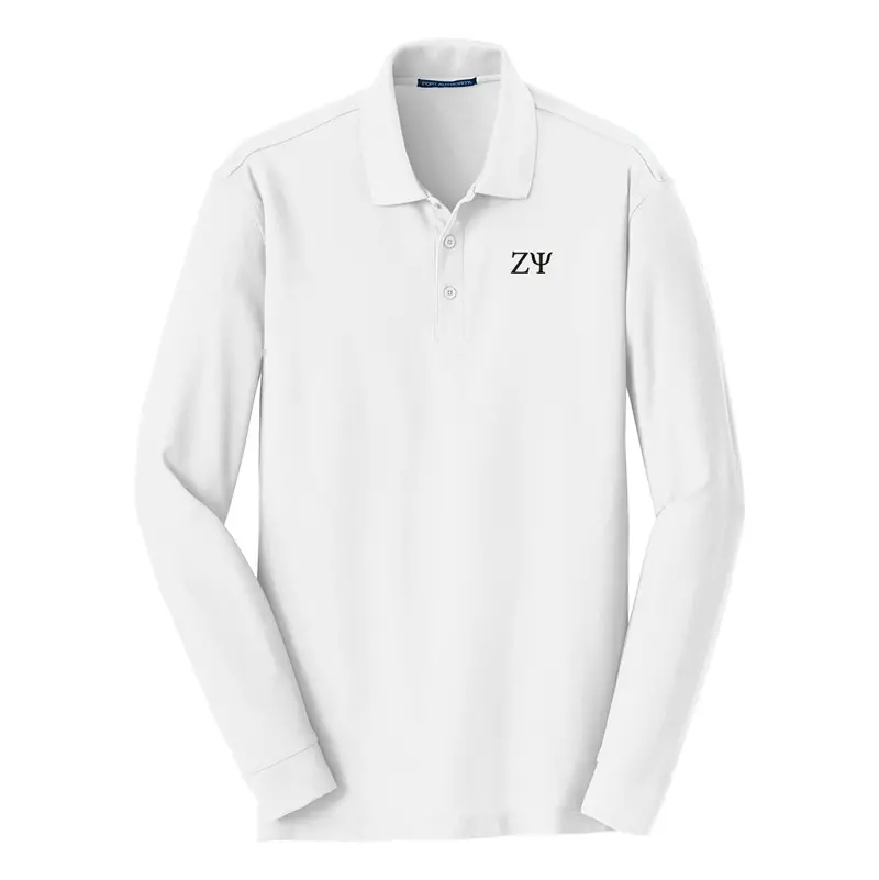 Zeta Psi Theta Long Sleeve Polo 1