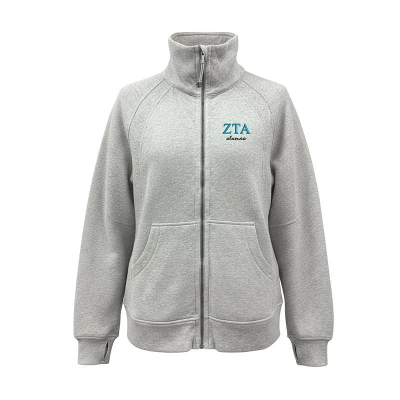 Zeta Tau Alpha Alumna Lululemon Long Scuba Oversized Funnel - Full-Zip 1