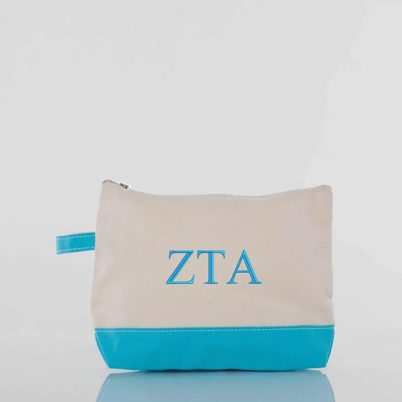 Zeta Tau Alpha Canvas Cosmetic Bag 1
