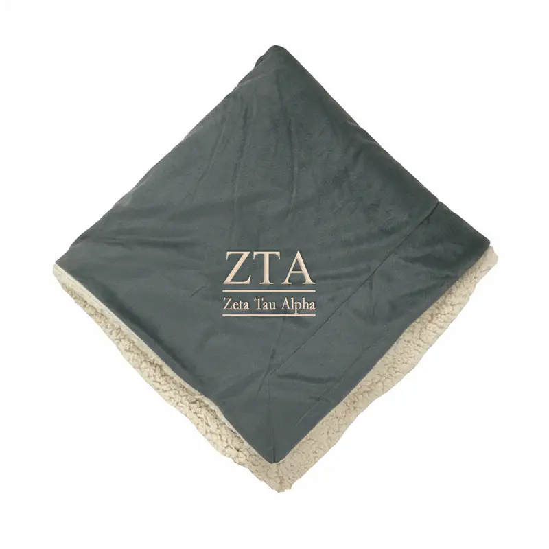 Zeta Tau Alpha Sherpa Throw Blanket 1