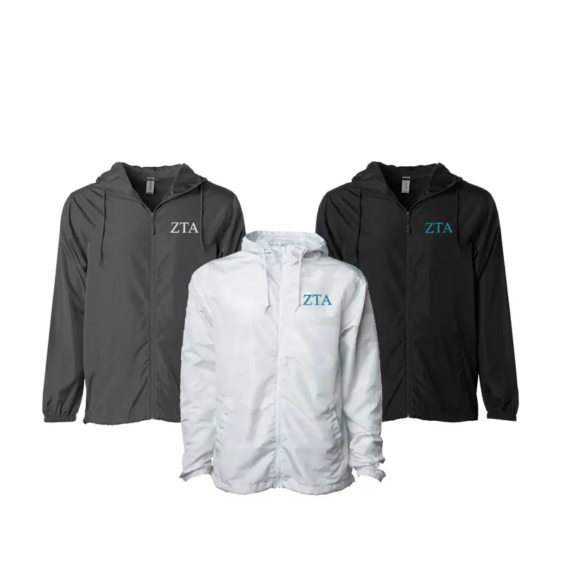 Zeta Tau Alpha Windbreaker Jacket - Letters 1