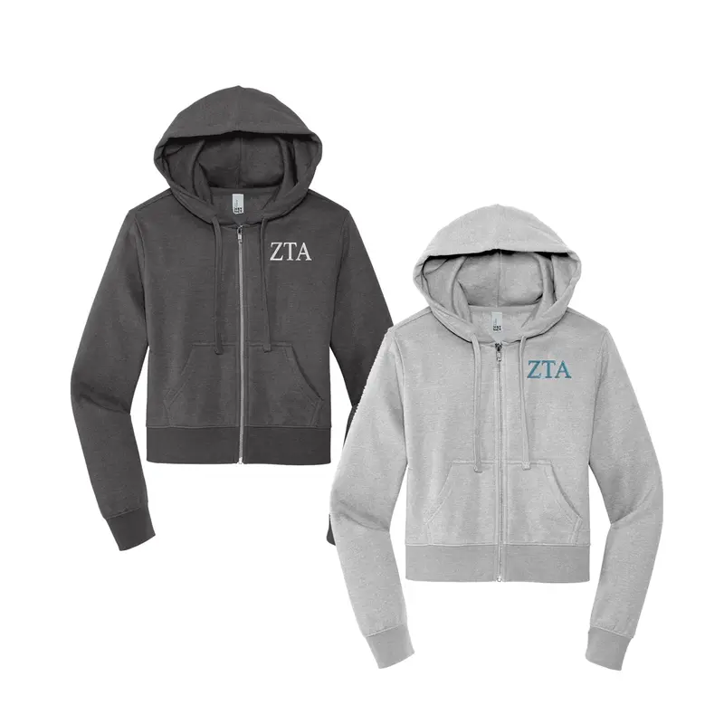 Zeta Tau Alpha Zip Up Hoodie 1