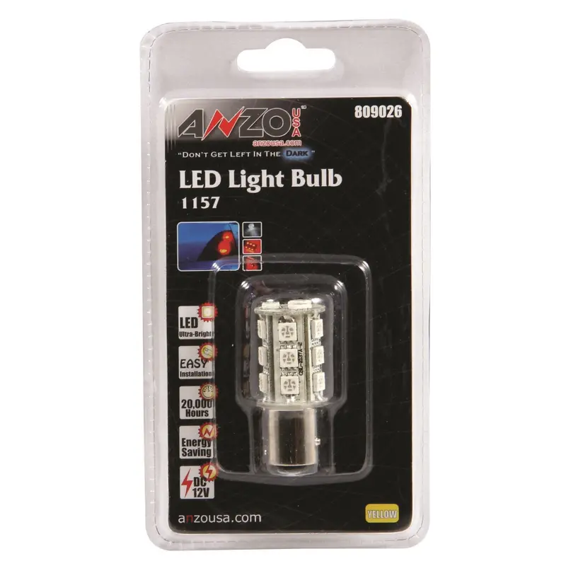 Anzo Usa 809026 Amber Led Replacement Bulb – 1157 Base, 18-Led Array, 1.75" Height 1