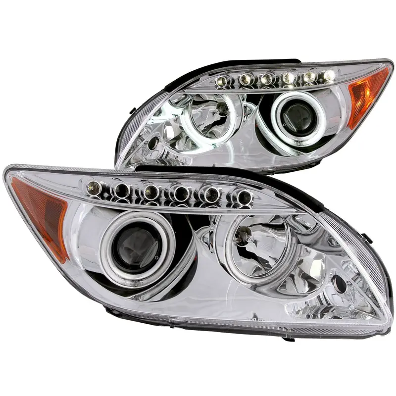 Anzo Usa Projector Headlight Set – Halo Rings, Clear Lens, Chrome Housing, Ccfl Technology (121120) 1