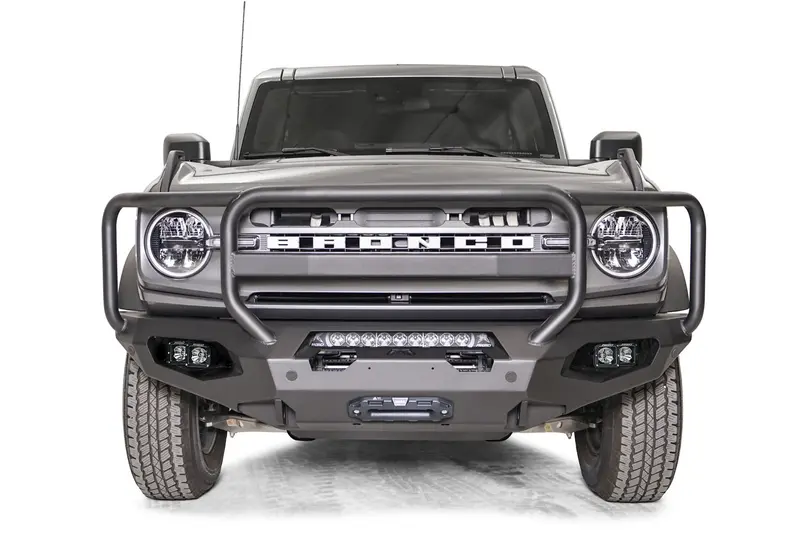 Fab Fours Fb21-X5250-B Matrix Front Bumper; W/Full Grill Guard; Bare Steel; 1