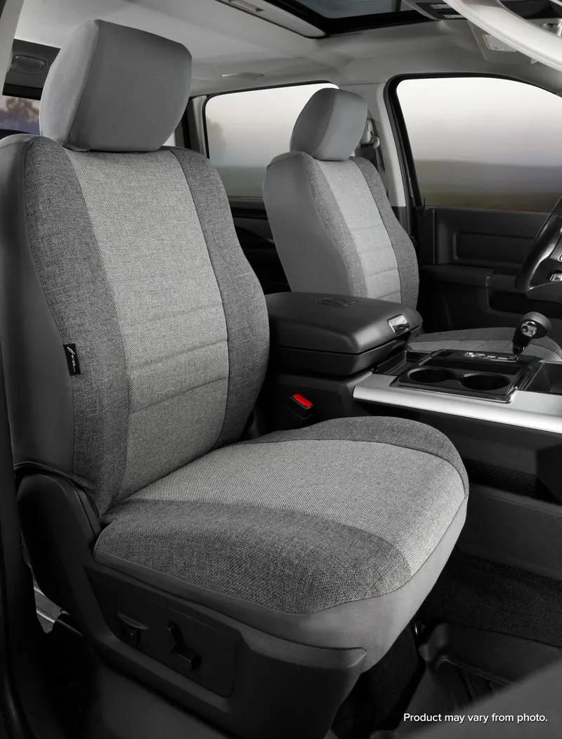 Fia Oe Custom Tweed Seat Covers – Gray Bucket Seats With Adjustable Headrests 1