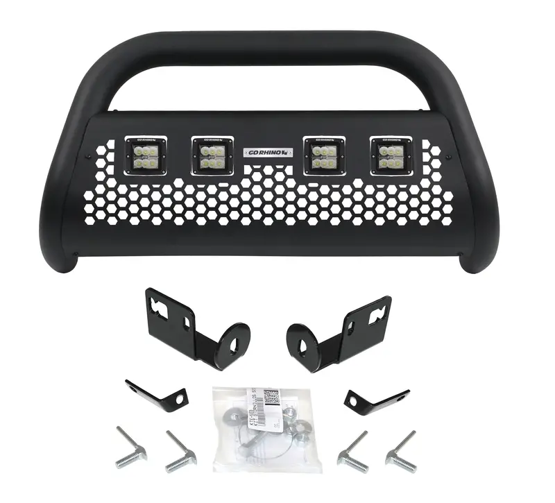 Go Rhino Defensa Rc2 Lr4 Running Boards – Dual-Pair 3-Inch Dually Steps With Mounting Kit 1