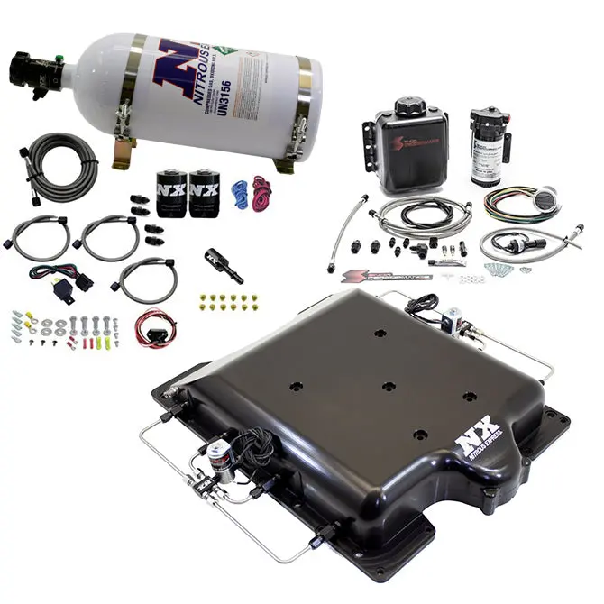 Nitrous Express 20972Bmf-10 Hellcat Nitrous & Water/Methanol System – 100–400 Hp, Includes 10Lb Bottle 1