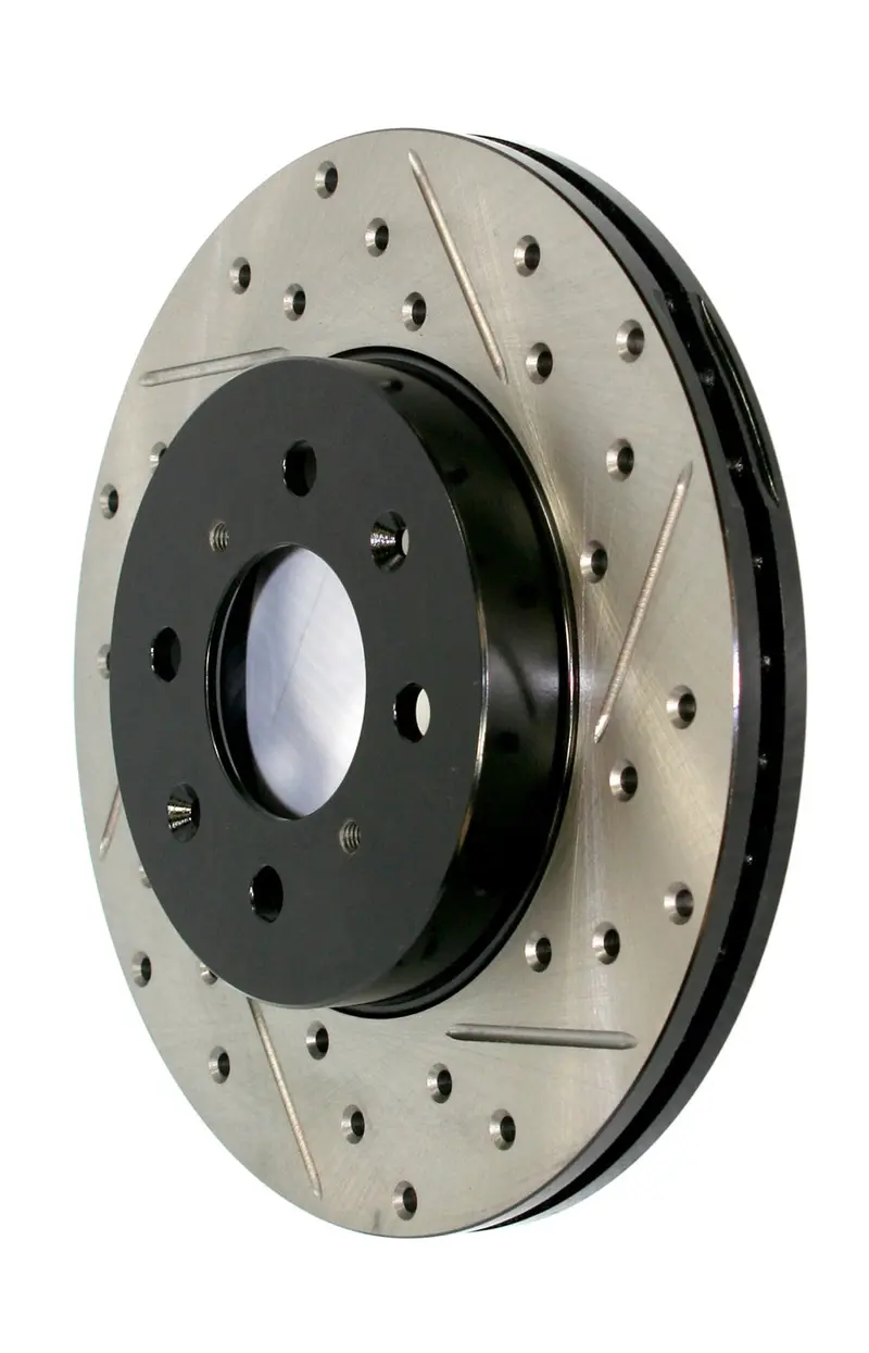 Stoptech 127.45017L Front Left Sport Drilled And Slotted Brake Rotor 1