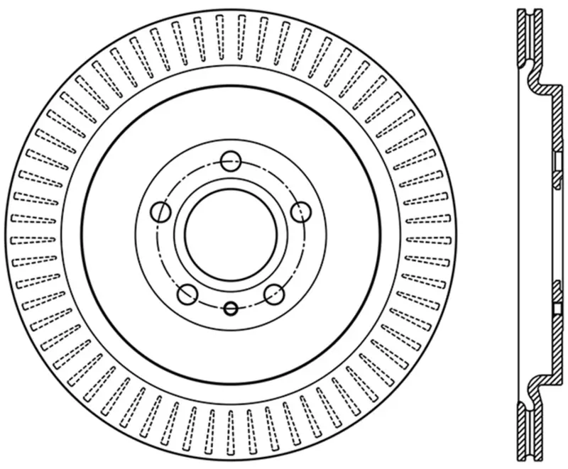 Stoptech 128.61105R Cross-Drilled Rear Right Brake Rotor – Sport Series, Track-Ready Durability 1