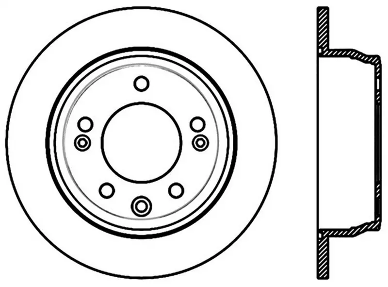 Stoptech Rear Left Sport Brake Rotor – Drilled And Slotted For Enhanced Stopping Power 1