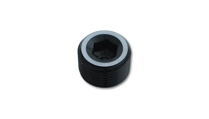 Vibrant Performance Socket Pipe Plug – 1/8" Npt, 6061 Aluminum, Black Anodized (10490) 1